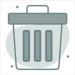 recycle bin icon with background modern illustration