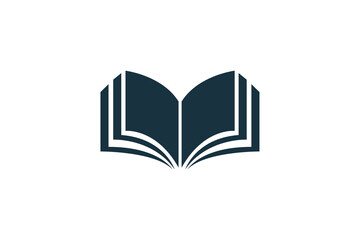 Book icon logo isolated on white background
