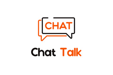 Fototapeta premium Chat Communication Logo Design Vector