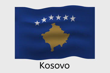 Kosovo country flag icon, Kosovan flag vector illustration, Kosovar, Europe