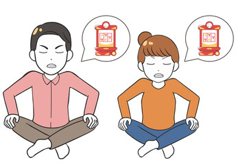 あぐらをかく　イライラ　ギャンブル　男女