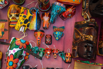 Fototapeta premium Máscaras artesanales guatemaltecas
