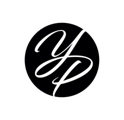 YP Monogram Initial Logo Sign