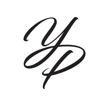 YP Monogram Initial Logo Sign