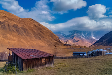 Ushguli, Upper Svaneti in autumn, Georgia