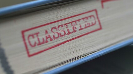 Classified stamp On Document Papers