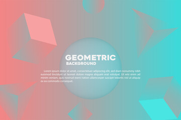 geometric background design, composition of geometric shapes, ideal for background use, wallpaper.