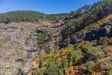 Fototapeta premium Waterfall of Fisgas de Ermelo in Mondim de Basto
