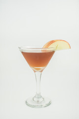 Cocktail in a glass, Cocktail isolated white background,
