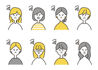 女性　もやもや　バストアップ　イエローカラーセット