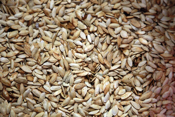 Pumpkin seeds in the delicatessen