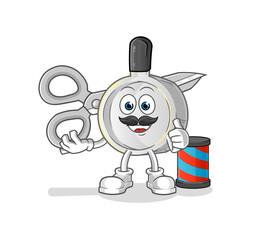 pan barber cartoon. cartoon mascot vector