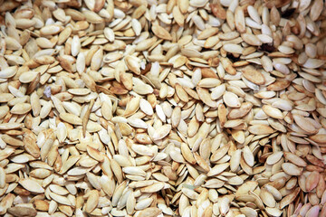 Pumpkin seeds in the delicatessen
