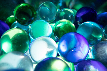 Lots of colorful glass balls