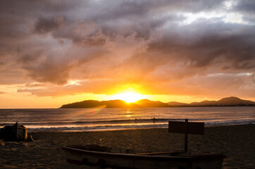 Fototapeta na wymiar sunset south beach brazil