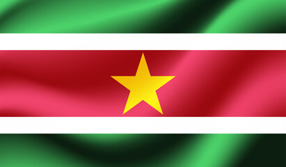 Grunge painted Suriname flag