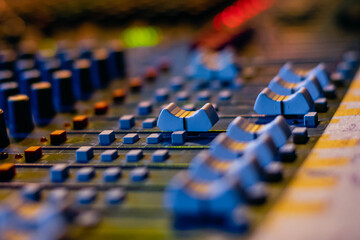 Obraz premium professional music sound mixing console