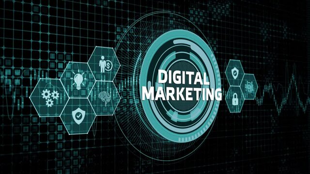 Business, Technology, Internet and network concept. Digital Marketing content planning advertising strategy concept.