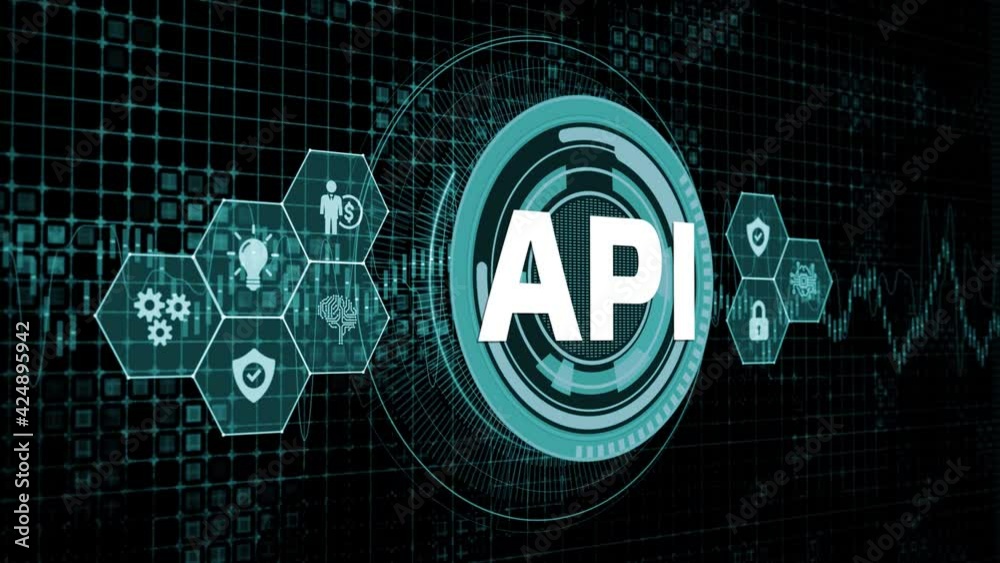 Wall mural api - application programming interface. software development tool. business, modern technology, int