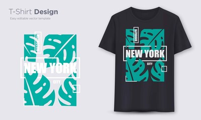 Naklejka premium Vector illustration on the theme of New York City, Brooklyn. Stylized American flag. Typography, t-shirt graphics, poster, print, banner, flyer, postcard