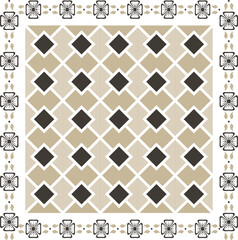 Silk scarf with apple blossom. Abstract seamless vector pattern with hand drawn