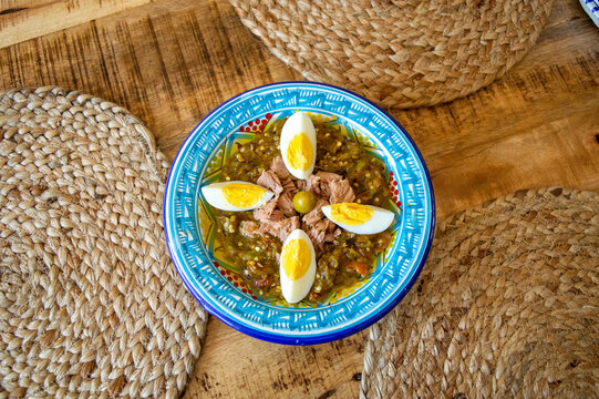 Recette Tunisienne, Salade Grill&eacute;e Ou Slata M&eacute;chouia
