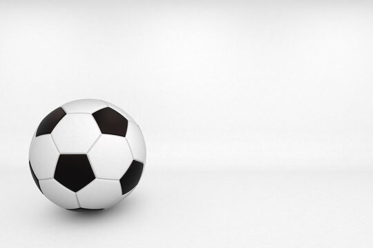 Soccer ball on white background.