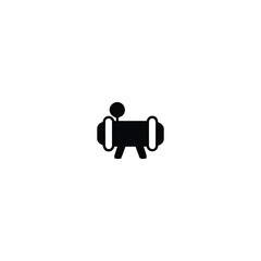 air compressor logo icon design with black colour