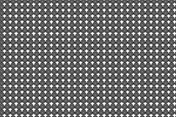 Patrón abstracto de figuras geométricas en color gris sobre fondo blanco