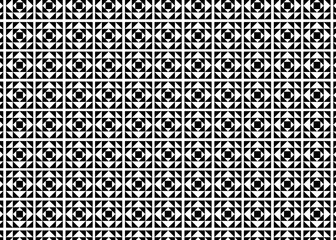 Patrón de figuras geométricas abstractas en blanco y negro