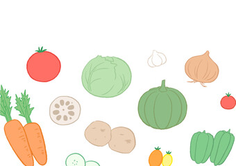 優しい野菜のイラストセット [ カラー ]
