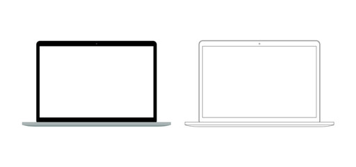 Computer, pc, laptop, monitor, display illustration.