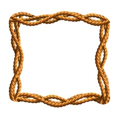 Vector realistic frame made of wavy ropes.