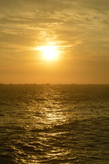 sunset in the sea