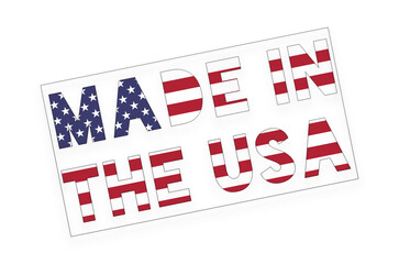 Fototapeta na wymiar Made in the USA digital stamp