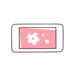スマホ　桜の花