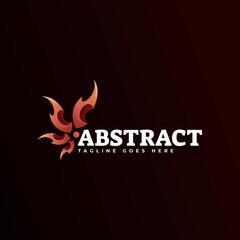 Vector Logo Illustration Abstract Gradient Colorful Style.