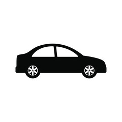 vector icon of a car with black color