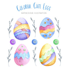 colorful cute eggs