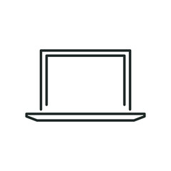 Laptop line icon. Simple outline style. Notebook, computer, pc, desktop, portable device concept. Vector illustration isolated on white background. EPS 10.