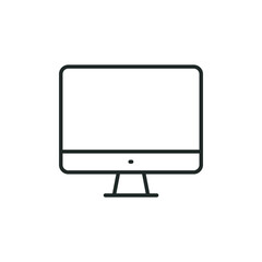 Monitor line icon. Simple outline style. Screen, tv, desktop computer display concept. Vector illustration isolated on white background. EPS 10.