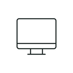 Monitor line icon. Simple outline style. Screen, tv, desktop computer display concept. Vector illustration isolated on white background. EPS 10.