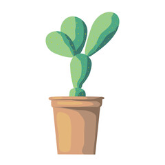 Obraz premium A beautiful cactus in a pot