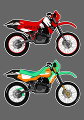 Sports bike motorcycle decal design  template vector