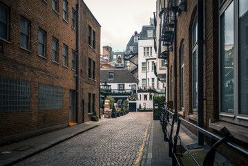 Fototapeta na wymiar A small courtyard in London city, UK