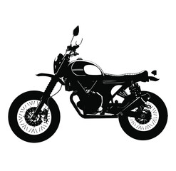 Vector images of classic, retro, editable and scalable motorbikes