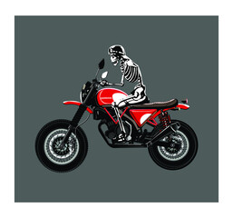 Vector images of classic, retro, editable and scalable motorbikes
