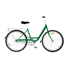 Obraz premium Green mountainbike bicycle isolated on white background