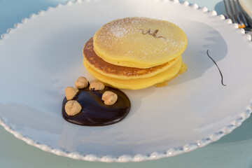 gianduia chocolate and round hazelnuts
