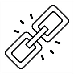 web link line icon modern illustration